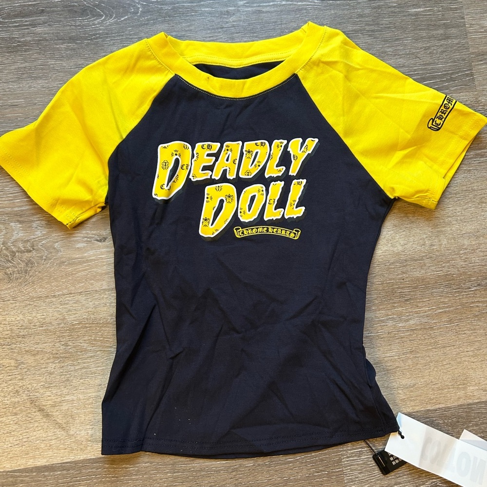 Dead dolly Black & Yellow Short Sleeve Tee